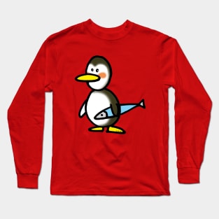 funny penguin cartoon Long Sleeve T-Shirt